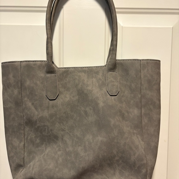 Kenneth Cole Grey Suede Tote - Picture 2 of 4